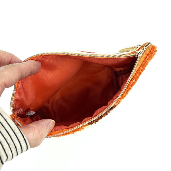 トムとジェリー オレンジサンドウィッチ ポーチ 小物入れ サガラ刺繍 オレンジ