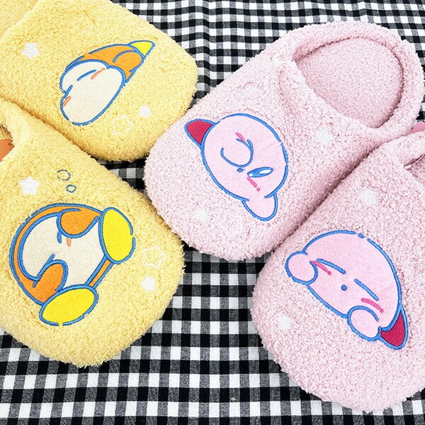 星のカービィ おやすみカービィ ルームシューズ スリッパ もこもこ あったか