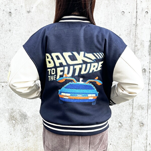 バック・トゥ・ザ・フューチャー フロウトデロリアン スタジャン L ブルゾン アパレル スカジャン
