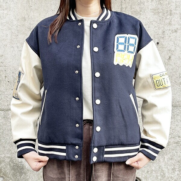 バック・トゥ・ザ・フューチャー フロウトデロリアン スタジャン L ブルゾン アパレル スカジャン