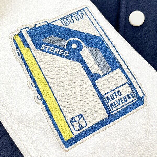 バック・トゥ・ザ・フューチャー フロウトデロリアン スタジャン L ブルゾン アパレル スカジャン