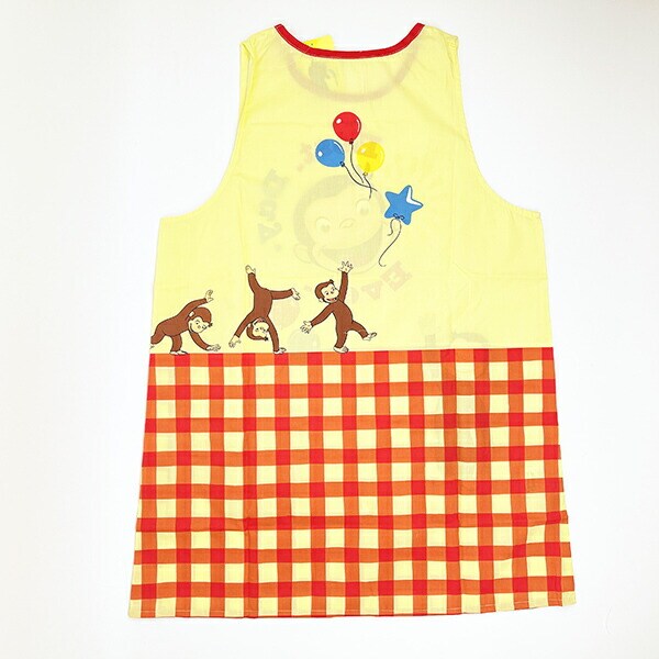 おさるのジョージ こんにちはジョージ かっぽう着 (ラン型エプロン) エプロン タブリエ 幼稚園 保育園