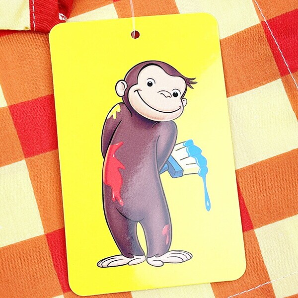 おさるのジョージ こんにちはジョージ かっぽう着 (ラン型エプロン) エプロン タブリエ 幼稚園 保育園