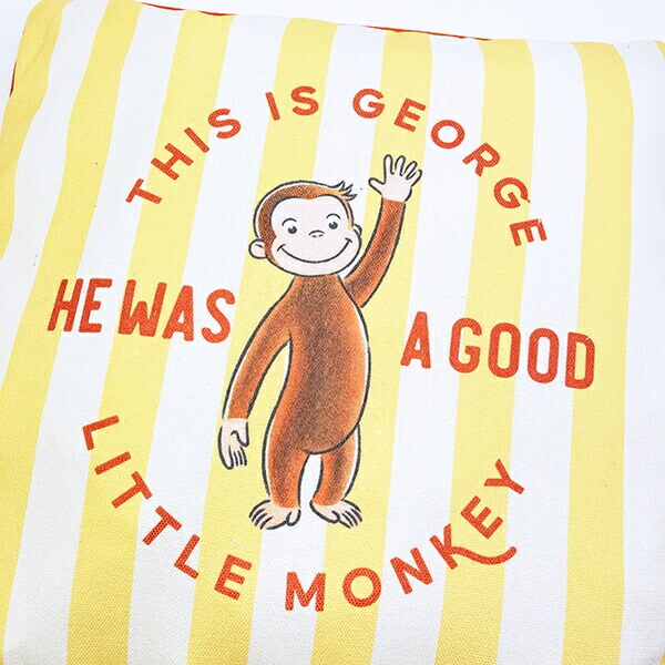 おさるのジョージ グッドストライプ クッション