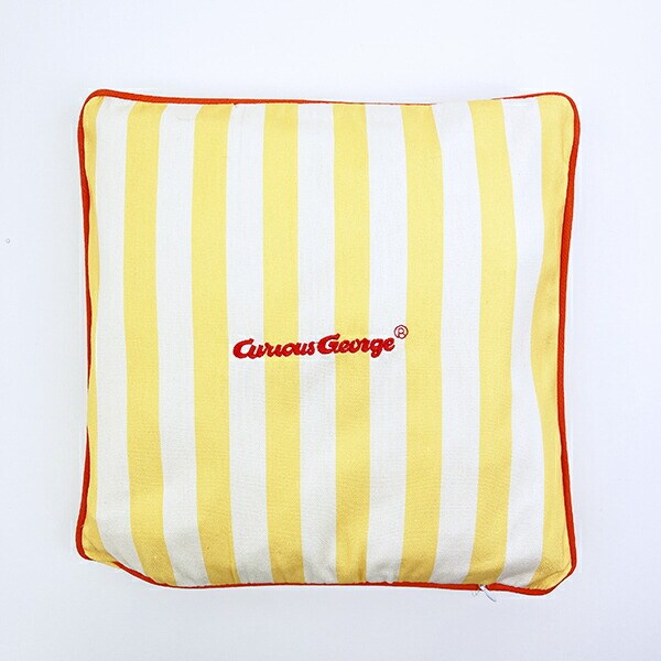 おさるのジョージ グッドストライプ クッション
