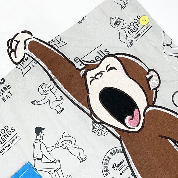 おさるのジョージ 割烹着 おはようジョージ キャラクター エプロン タブリエ