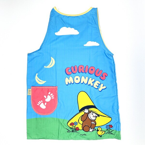 おさるのジョージ 割烹着 おひるねサル キャラクター エプロン タブリエ