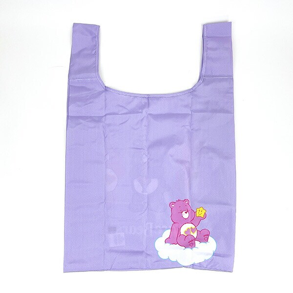 ケアベア エコバッグ パープルベア 折りたたみバッグ 買い物袋 マルシェバッグ