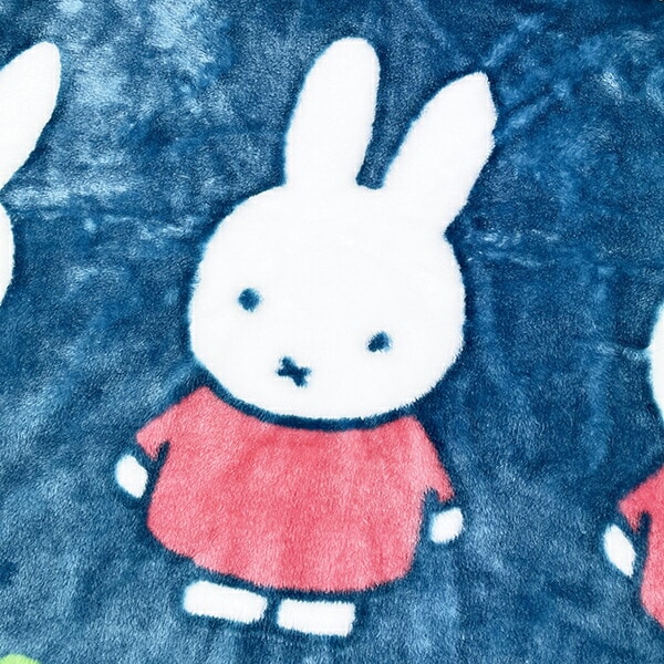 ミッフィー アップルミッフィー ひざ掛け ブランケット あったか miffy ブルー