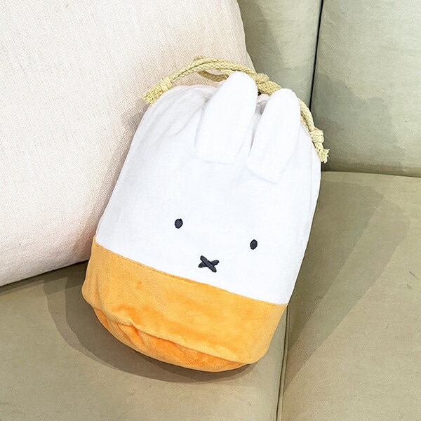 ミッフィー miffy ぽかぽかミッフィー マスコット巾着付きブランケット インテリア オレンジ