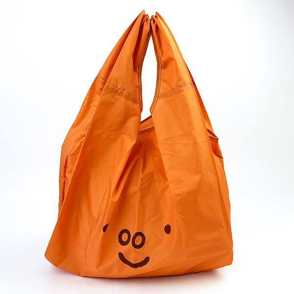 ミッフィー キュートグランディ エコバッグ フェイス かばん 買い物袋 おでかけ オレンジ
