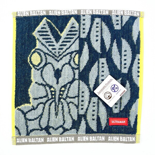 ウルトラマン バルタン ミニタオル タオルハンカチ ネイビー