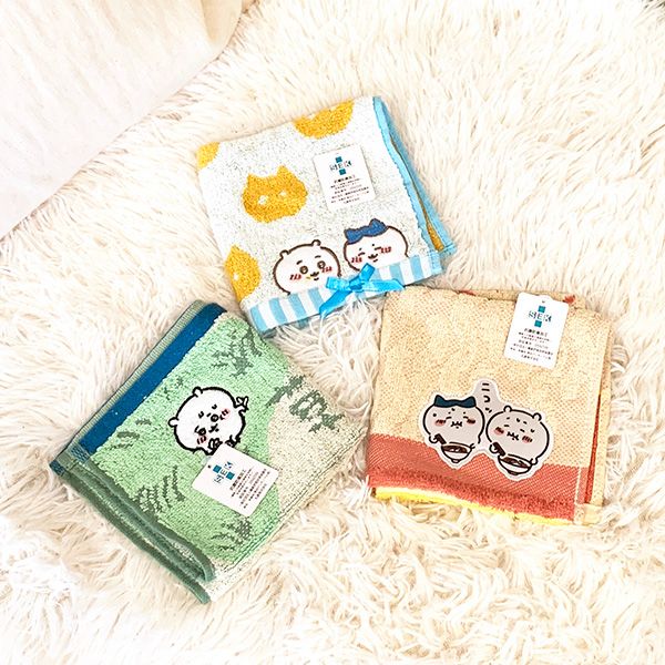 ちいかわ 思い出ラーメン ミニタオル ハンドタオル ハンカチ イエロー