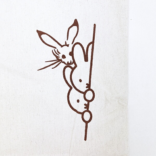 ミッフィー miffy 鳥獣戯画 トートバッグ (なに？なに？)