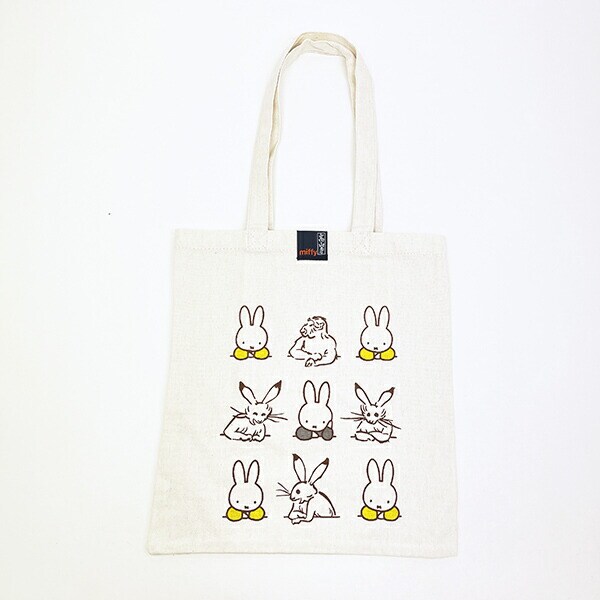 ミッフィー miffy 鳥獣戯画 トートバッグ (わいわいガヤガヤ)