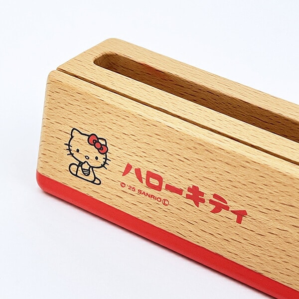 サンリオ ハローキティ ウッドデスクスタンド レッド ペンスタンド 文具 Sanrio