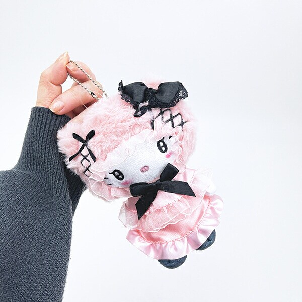 サンリオ ハローキティ マスコット ぬいぐるみポーチ ふわふわケープ ピンク sanrio