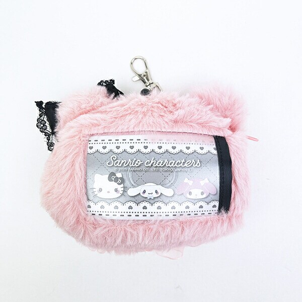 サンリオ ハローキティ ファイスリールパスケース ふわふわケープ ピンク sanrio