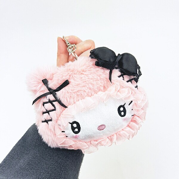 サンリオ ハローキティ ファイスリールパスケース ふわふわケープ ピンク sanrio