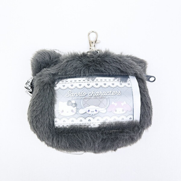 サンリオ ハローキティ フェイスリールパスケース ふわふわケープ ブラック sanrio
