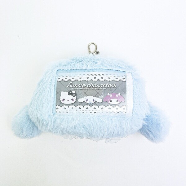 サンリオ シナモロール ファイスリールパスケース ふわふわケープ ブルー シナモン sanrio