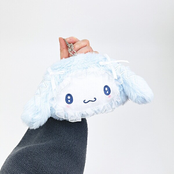 サンリオ シナモロール ファイスリールパスケース ふわふわケープ ブルー シナモン sanrio