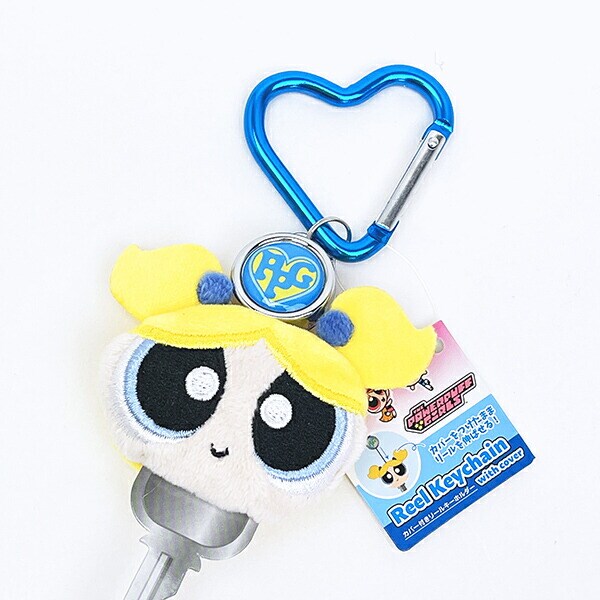 パワーパフガールズ バブルス カバー付きリールキーホルダー パワパフ