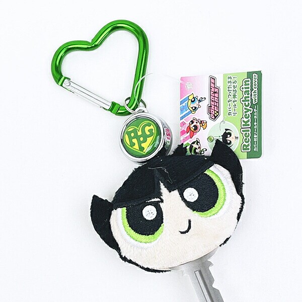 パワーパフガールズ バターカップ カバー付きリールキーホルダー パワパフ