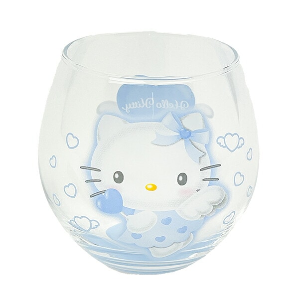 サンリオ ハローキティ まんまるグラス(ブルー) エンジェルキティ コップ 日本製 Sanrio