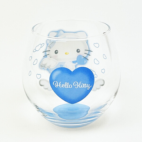 サンリオ ハローキティ まんまるグラス(ブルー) エンジェルキティ コップ 日本製 Sanrio