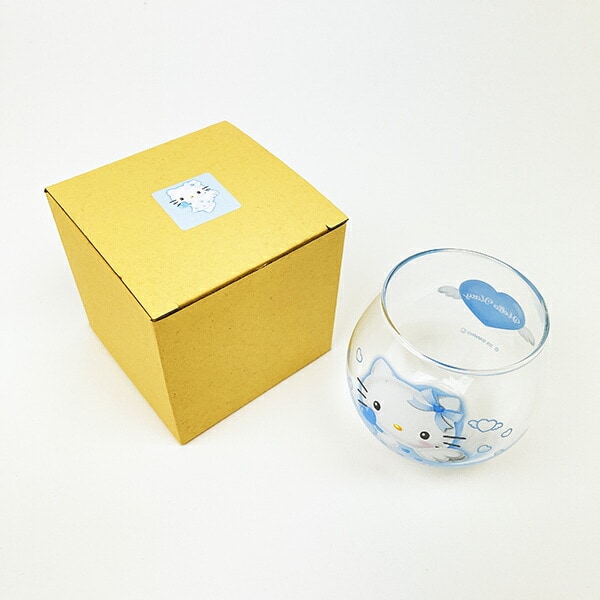 サンリオ ハローキティ まんまるグラス(ブルー) エンジェルキティ コップ 日本製 Sanrio