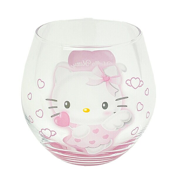 サンリオ ハローキティ まんまるグラス(ピンク) エンジェルキティ コップ 日本製 Sanrio