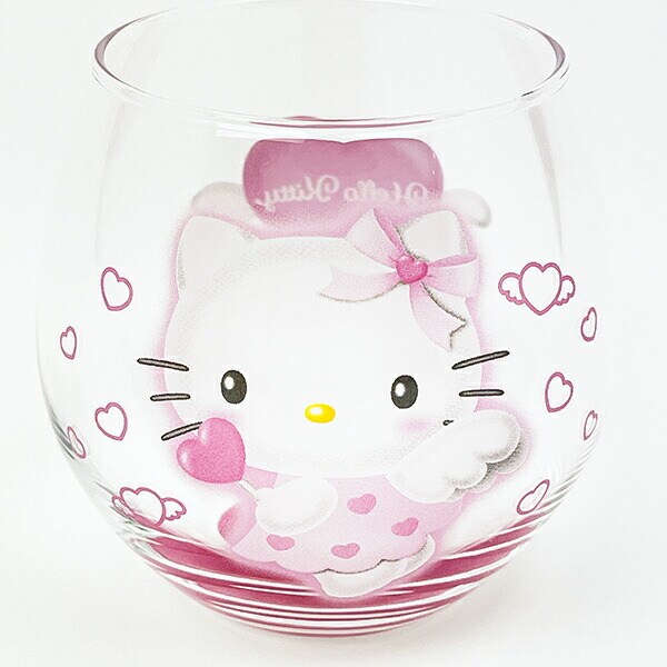 サンリオ ハローキティ まんまるグラス(ピンク) エンジェルキティ コップ 日本製 Sanrio