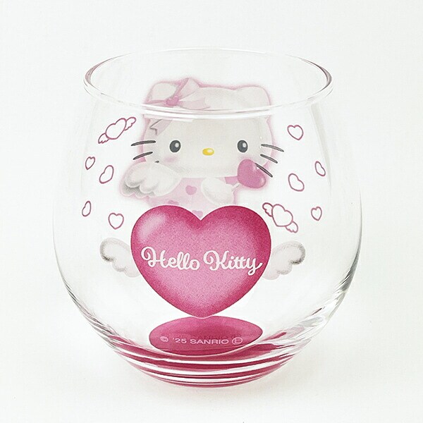 サンリオ ハローキティ まんまるグラス(ピンク) エンジェルキティ コップ 日本製 Sanrio
