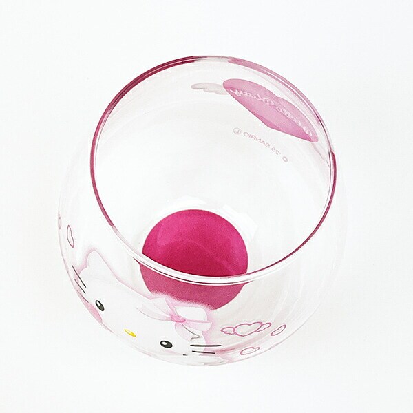 サンリオ ハローキティ まんまるグラス(ピンク) エンジェルキティ コップ 日本製 Sanrio