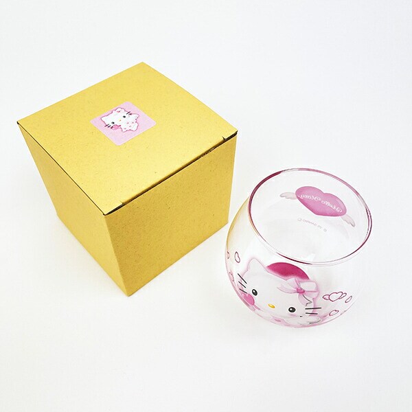 サンリオ ハローキティ まんまるグラス(ピンク) エンジェルキティ コップ 日本製 Sanrio