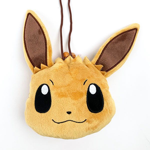 ポケットモンスター イーブイ プラがまぐち ポーチ ポシェット ぬいぐるみ ブラウン
