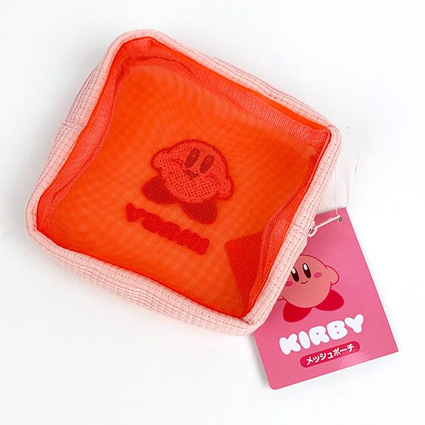 星のカービィ メッシュポーチ ピンク 小物入れ 化粧ポーチ 学校 オフィス