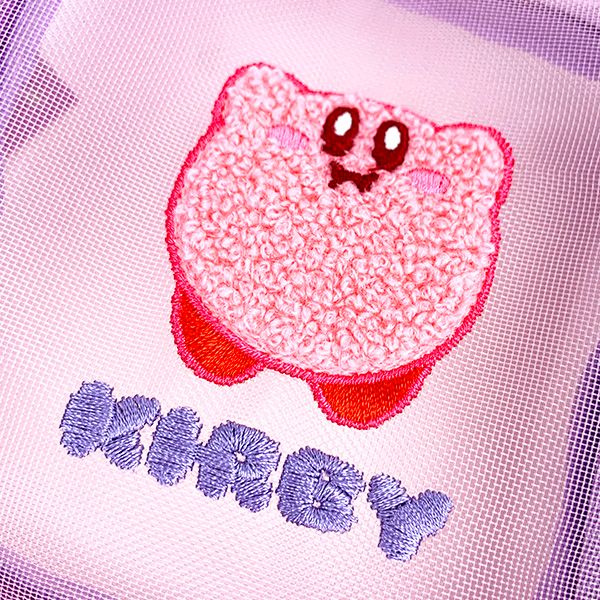 星のカービィ メッシュポーチ パープル 小物入れ 化粧ポーチ 学校 オフィス