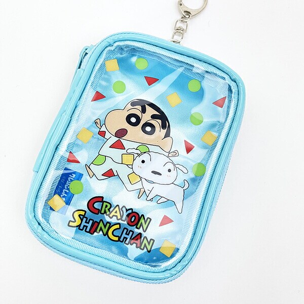 クレヨンしんちゃん パジャマ コレクションポーチ ブルー  アクスタケース