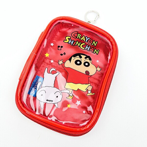 クレヨンしんちゃん しんちゃん＆シロ コレクションポーチ レッド  アクスタケース
