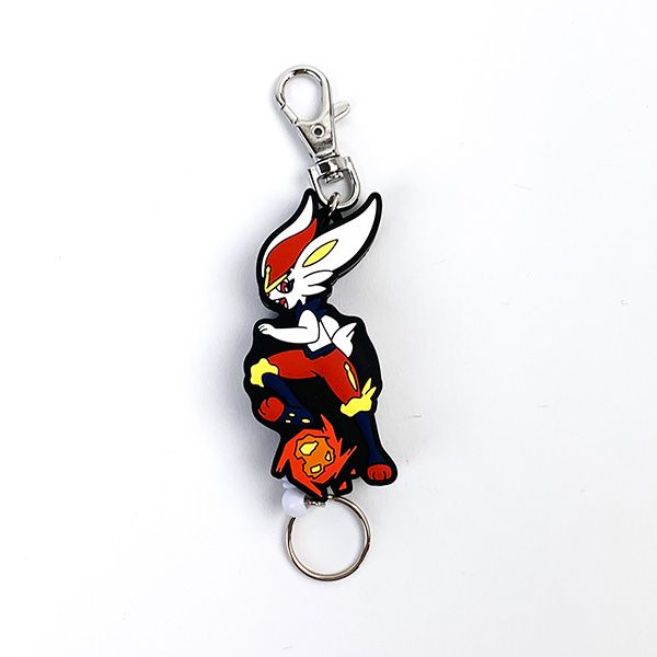 ポケットモンスター ラバーリール キーホルダー エースバーン ポケモン リール付き