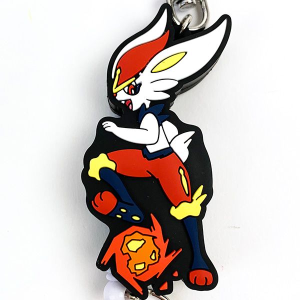 ポケットモンスター ラバーリール キーホルダー エースバーン ポケモン リール付き