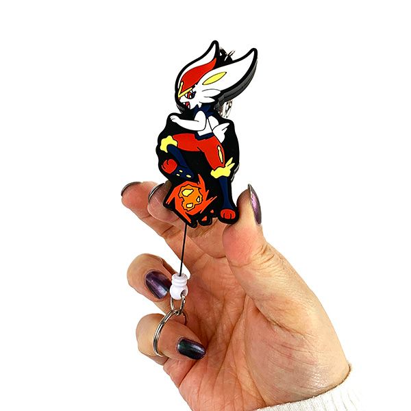 ポケットモンスター ラバーリール キーホルダー エースバーン ポケモン リール付き