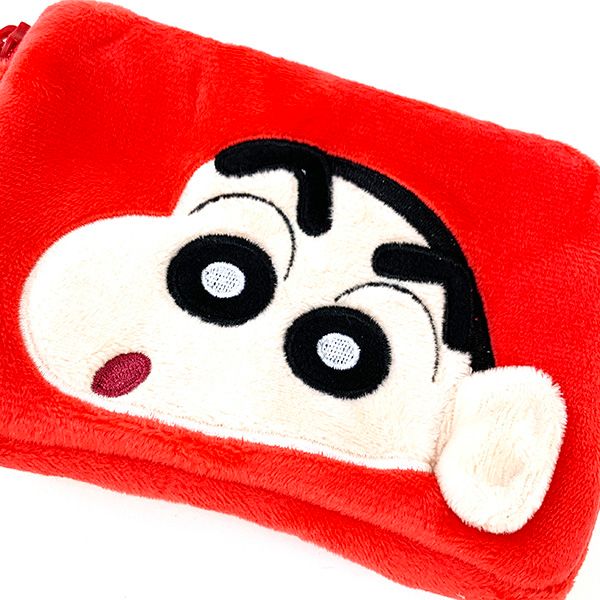 クレヨンしんちゃん ミニティッシュポーチ しんのすけ ティッシュケース 小物入れ 化粧品入れ 学校 オフィス