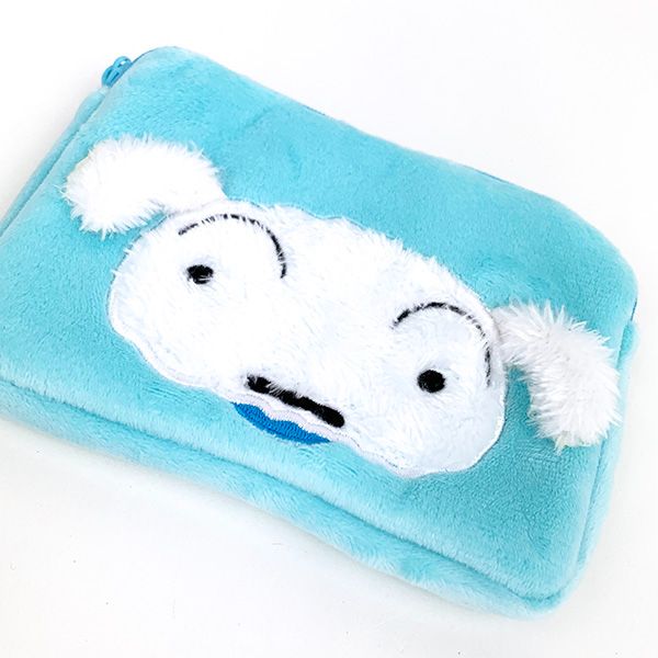 クレヨンしんちゃん ミニティッシュポーチ シロ ティッシュケース 小物入れ 化粧品入れ 学校 オフィス