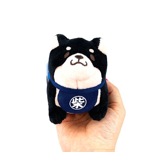 忠犬もちしば ぬいぐるみBC (ごま) ブラック マスコット キーホルダー