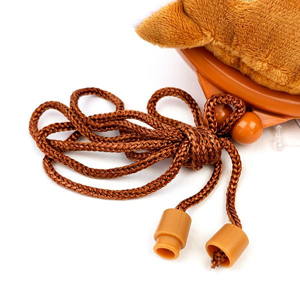 忠犬もちしば プラがまぐち (フェイス・おかか) ブラウン ポーチ