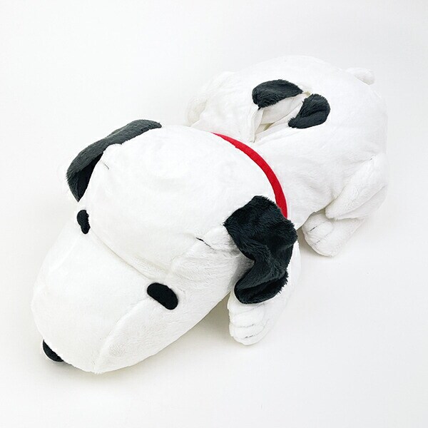 スヌーピー 這い型ティッシュカバー黒 SNOOPY