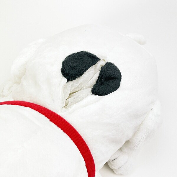 スヌーピー 這い型ティッシュカバー黒 SNOOPY